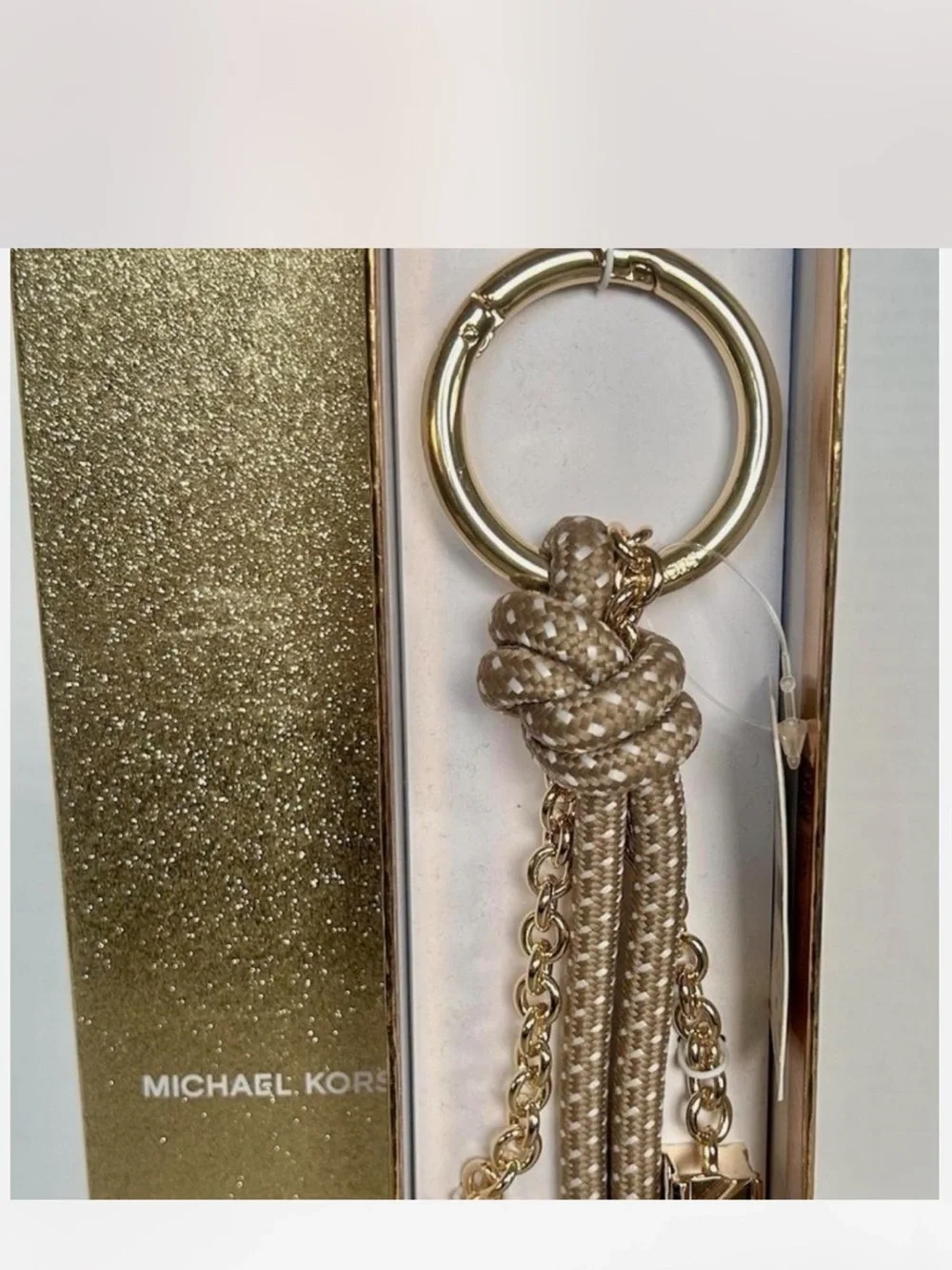 Michael Kors nwt Gold-Tone and Speckled Cord Bag Charm